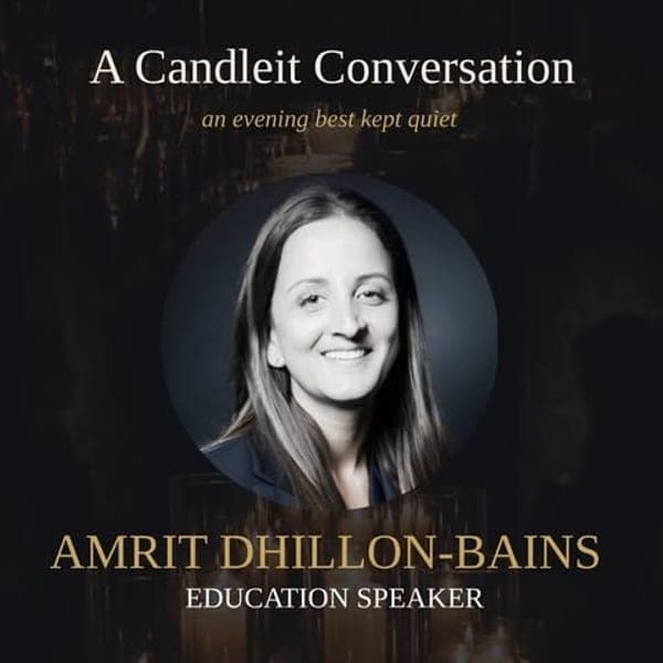 Amrit Dhillon-Bains speaking at an industry event